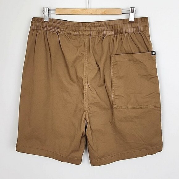 Zoo York Men's Knee Length Cotton Shorts Dark Tan Stretch Size Medium - Picture 2 of 13